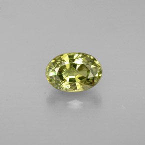 Granato demantoide naturale verde da 0,66 ct, taglio ovale, VS