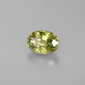 Granato demantoide naturale verde da 0,66 ct, taglio ovale, VS