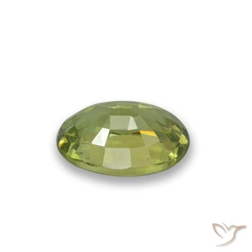 Granato demantoide Verde giallastro naturale da 0.60 ct, Ovale, VS