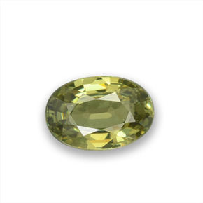 Granato demantoide naturale verde da 0,54 ct, taglio ovale, VS