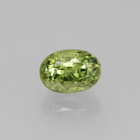 Granato demantoide naturale verde da 0,80 ct, taglio ovale, VS-SI