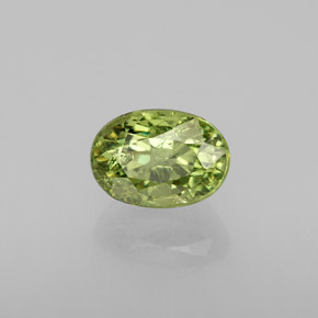 Granato demantoide naturale verde da 0,80 ct, taglio ovale, VS-SI