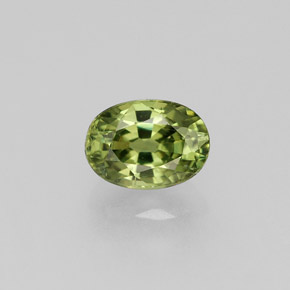 Granato demantoide naturale verde da 0,72 ct, taglio ovale, VS