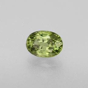 Granato demantoide naturale verde da 0,72 ct, taglio ovale, VS