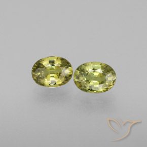 0.65ctw Naturale Giallo verdastro Granato demantoide, Ovale, VVS-VS