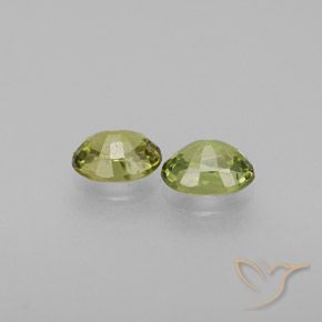 Gemme di Granato demantoide Giallo verdastro naturale da 0.65 ct, Ovale, VVS-VS