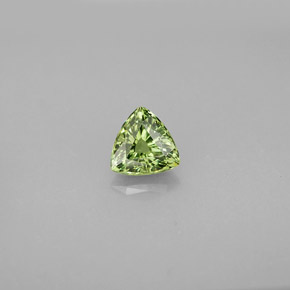 Granato demantoide naturale verde da 0,77 ct, trillion, VS
