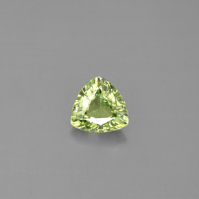 Granato demantoide naturale verde da 0,57 ct, trillion, VS
