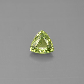 Granato demantoide naturale verde da 0,56 ct, trillion, VS