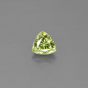 Granato demantoide naturale verde da 0,55 ct, trillion, VS