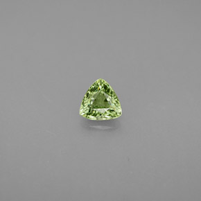Granato demantoide naturale verde da 0,35 ct, trillion, VS