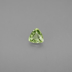 Granato demantoide naturale verde da 0,35 ct, trillion, VS