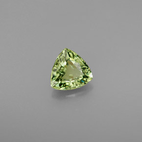 Granato demantoide naturale verde da 0,70 ct, trillion, VVS-VS