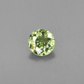 Granato demantoide naturale verde da 0,47 ct, taglio rotondo, VVS-VS