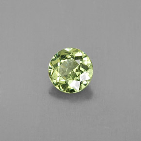 Granato demantoide naturale verde da 0,47 ct, taglio rotondo, VVS-VS
