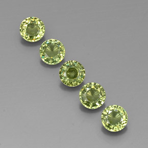 Granato demantoide naturale verde da 1,73 ct, taglio rotondo, VVS-VS