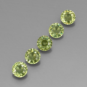 Granato demantoide naturale verde da 1,73 ct, taglio rotondo, VVS-VS