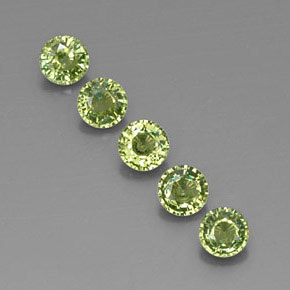 Granato demantoide naturale verde da 1,79 ct, taglio rotondo, VVS-VS
