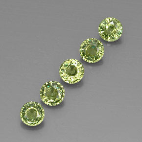 Granato demantoide naturale verde da 1,79 ct, taglio rotondo, VVS-VS