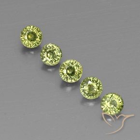 1.79ctw Naturale Olive Green  Granato demantoide, Rotondo, VVS-VS