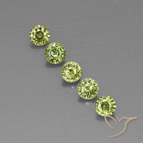 1.63ctw Naturale Olive Green  Granato demantoide, Rotondo, VVS-VS