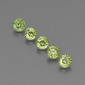 Granato demantoide naturale verde da 2,16 ct, taglio rotondo, VVS-VS