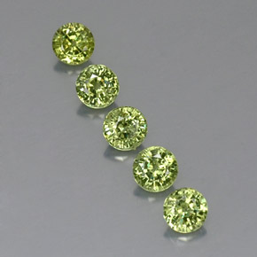 Granato demantoide naturale verde da 1,93 ct, taglio rotondo, VVS-VS