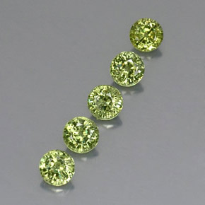 Granato demantoide naturale verde da 1,93 ct, taglio rotondo, VVS-VS