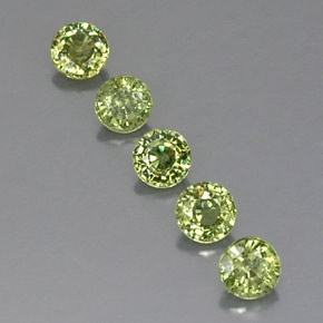 Granato demantoide naturale verde da 1,69 ct, taglio rotondo, VVS-VS