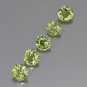Granato demantoide naturale verde da 1,69 ct, taglio rotondo, VVS-VS