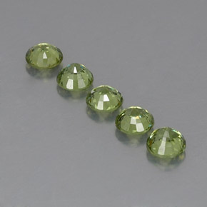 Granato demantoide naturale verde da 1,69 ct, taglio rotondo, VVS-VS