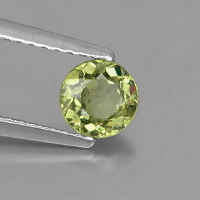 Granato demantoide naturale verde da 0,63 ct, taglio rotondo, VS-SI