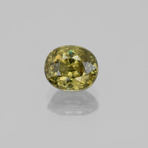 Granato demantoide naturale giallo da 1,36 ct, taglio ovale, VS-SI