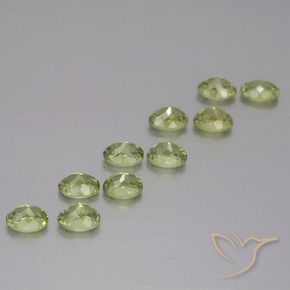 Gemme di Granato demantoide Verde oliva naturale da 2.14 ct, Ovale, VS