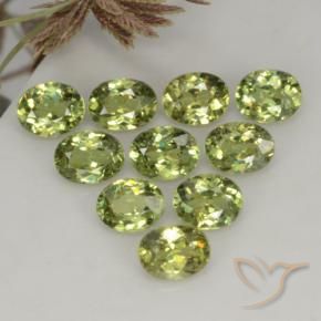 Gemme di Granato demantoide Verde oliva naturale da 2.19 ct, Ovale, VS
