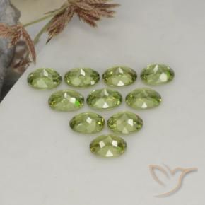 Gemme di Granato demantoide Verde oliva naturale da 2.19 ct, Ovale, VS