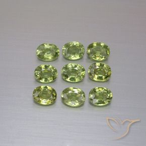 Gemme di Granato demantoide Verde medio naturale da 2.11 ct, Ovale, VS