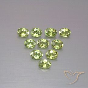 Gemme di Granato demantoide Verde oliva naturale da 1.92 ct, Ovale, VS