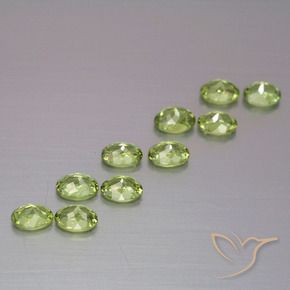 Gemme di Granato demantoide Verde oliva naturale da 1.92 ct, Ovale, VS