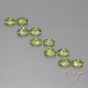 Gemme di Granato demantoide Verde oliva naturale da 2.08 ct, Ovale, VS