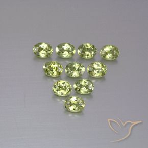 Gemme di Granato demantoide Verde oliva naturale da 1.93 ct, Ovale, VS