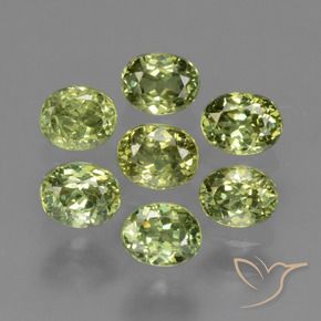 Gemme di Granato demantoide Verde foresta naturale da 1.61 ct, Ovale, VS