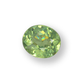 Granato demantoide Verde lime naturale da 0.52 ct, Taglio ovale, VS