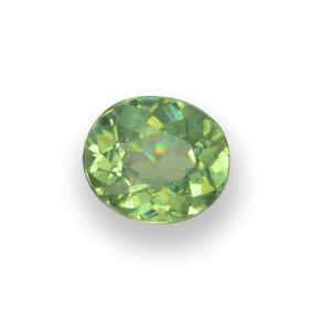 Granato demantoide Verde lime naturale da 0.52 ct, Taglio ovale, VS