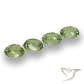 Gemme di Granato demantoide Verde foresta naturale da 1.42 ct, Ovale, VS