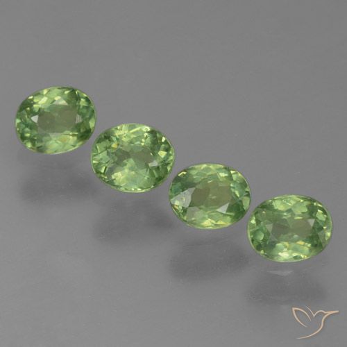 1.20ctw Naturale Verde medio Granato demantoide, Ovale, VS