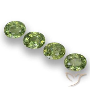 Gemme di Granato demantoide Verde caldo naturale da 1.31 ct, Ovale, VS