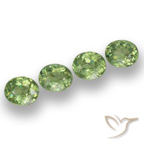 Gemme di Granato demantoide Verde caldo naturale da 1.78 ct, Ovale, VS