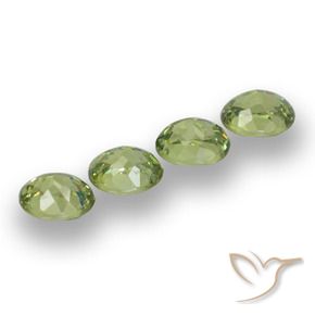 Gemme di Granato demantoide Verde foresta naturale da 1.47 ct, Ovale, VS