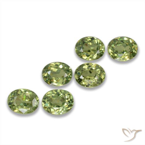 1.73ctw Naturale Verde oliva Granato demantoide, Ovale, VS